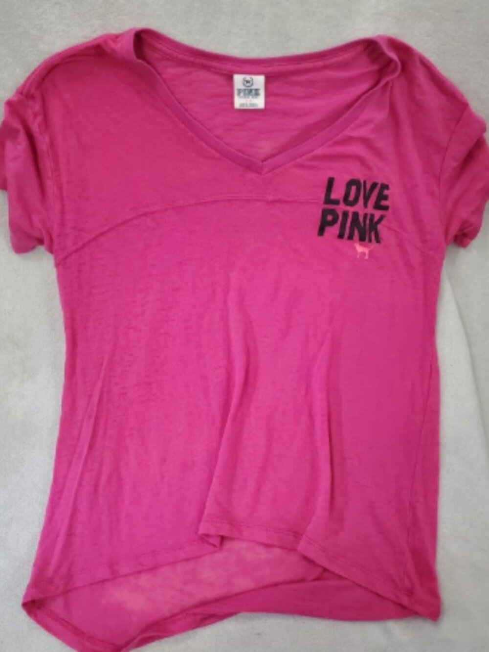 Victoria's Secret PINK Oversized T-shirt Y2K Love Pink size Small